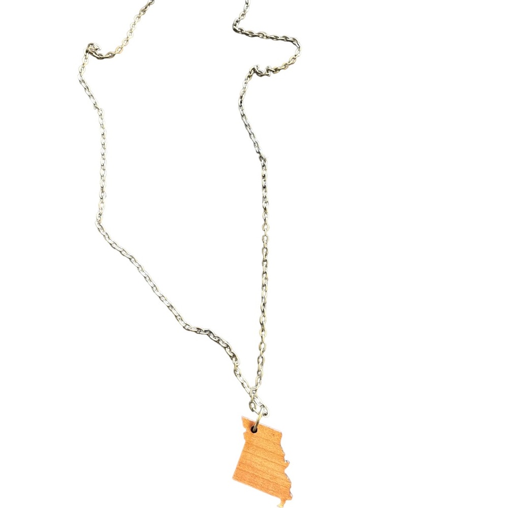 State of Missouri wooden pendant, artisan made, 24”